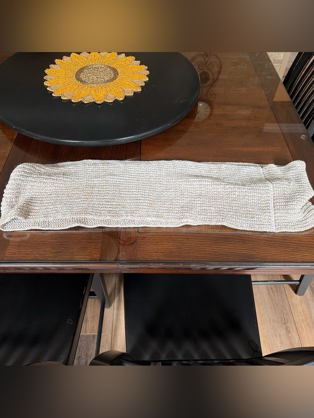 Calvin Klein Cream Knit Table Runner